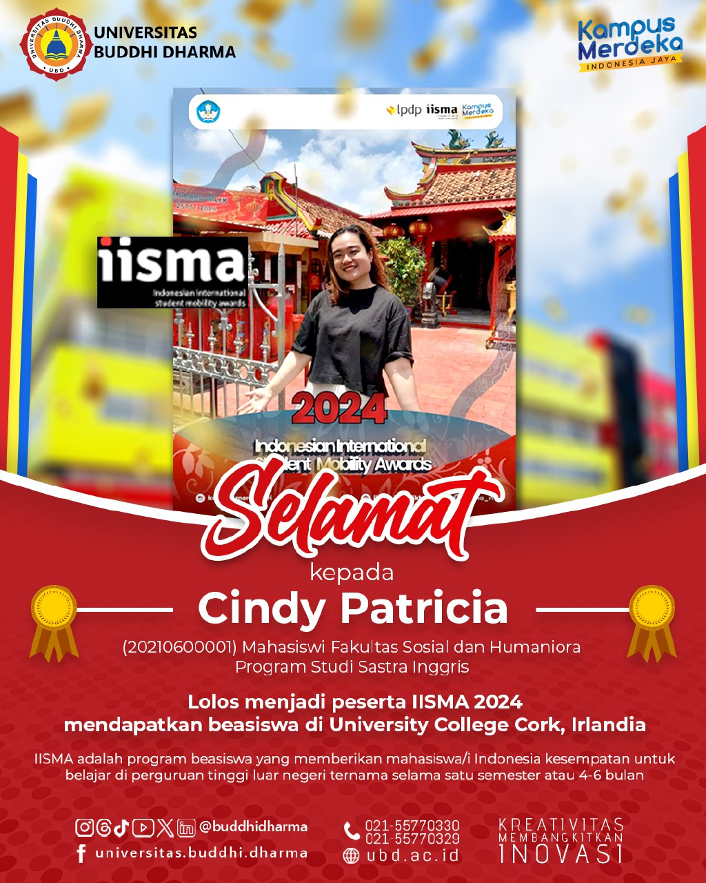 Selamat Atas Beasiswa di Universitas College Cork, Irlandia