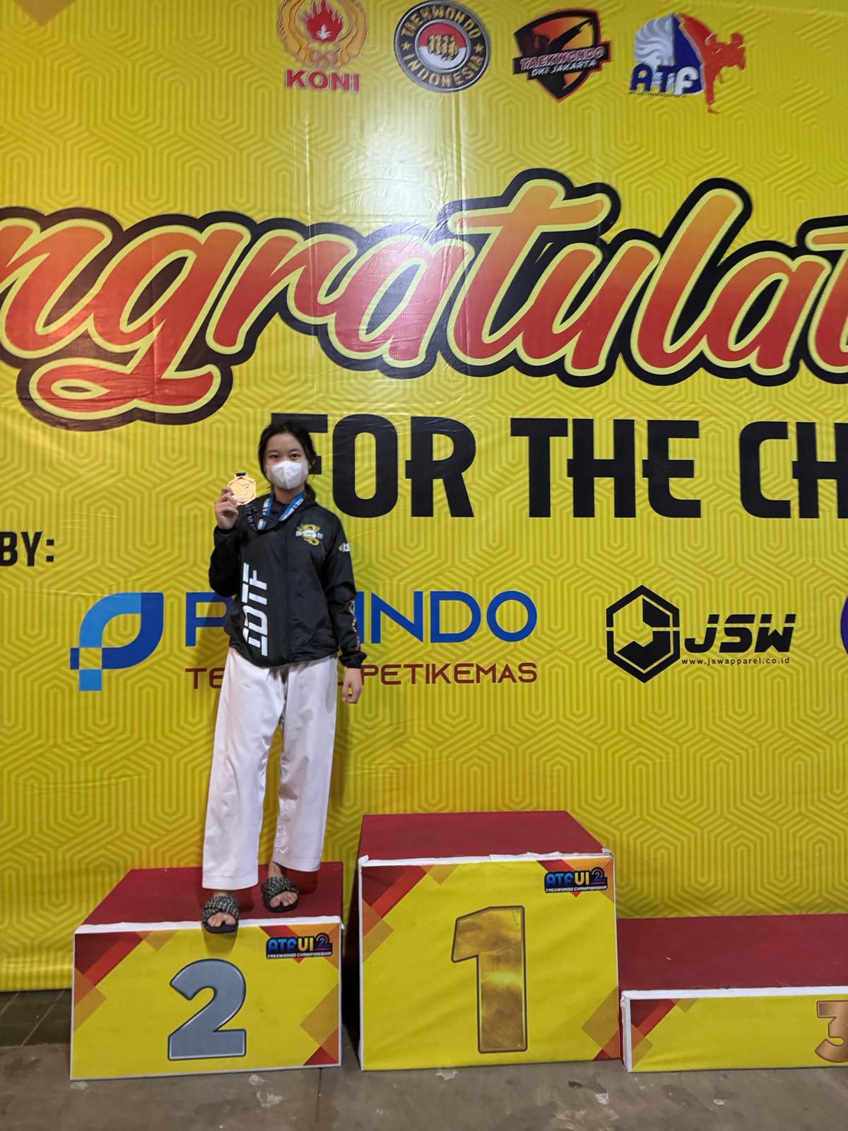 Selamat kepada eugenia juara 2 taekwondo ATF2 Universitas Indonesia
