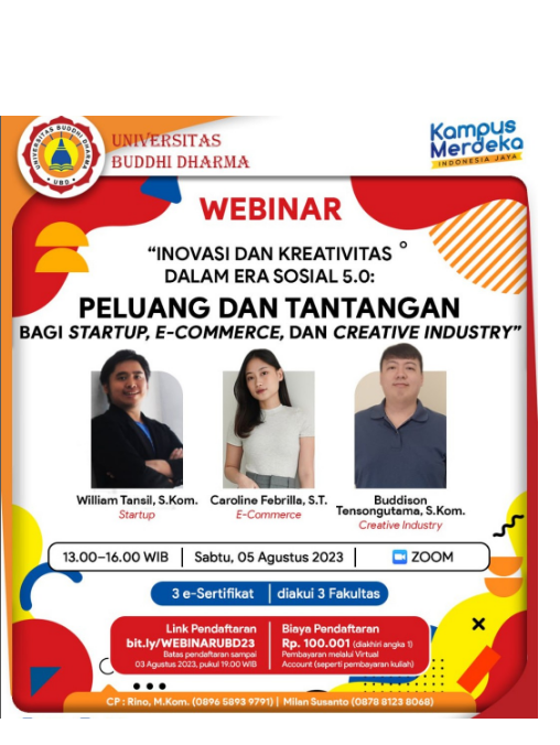 WEBINAR PELUANG DAN TANTANGAN BAGI STARTUP E COMMERCE DAN CREATIVE INDUSTRY