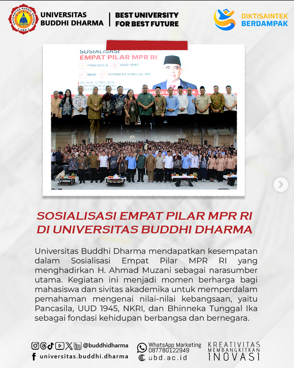 Sosialisasi Empat Pilar MPR RI di Universitas Buddhi Dharma