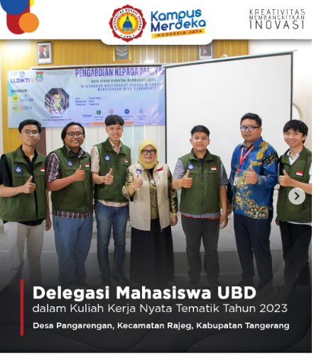 DELEGASI MAHASISWA UBD DALAM KULIAH KERJA NYATA TEMATIK 2023