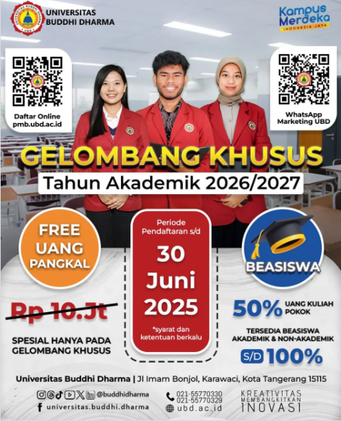 Pendaftaran Gelombang Khusus Universitas Buddhi Dharma