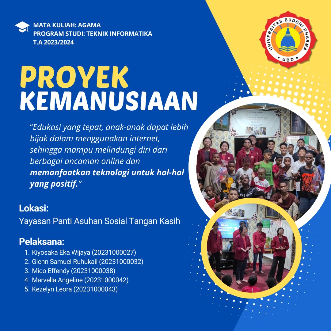 Proyek Kemanusiaan di Yayasan Panti Asuhan Tangan Kasih