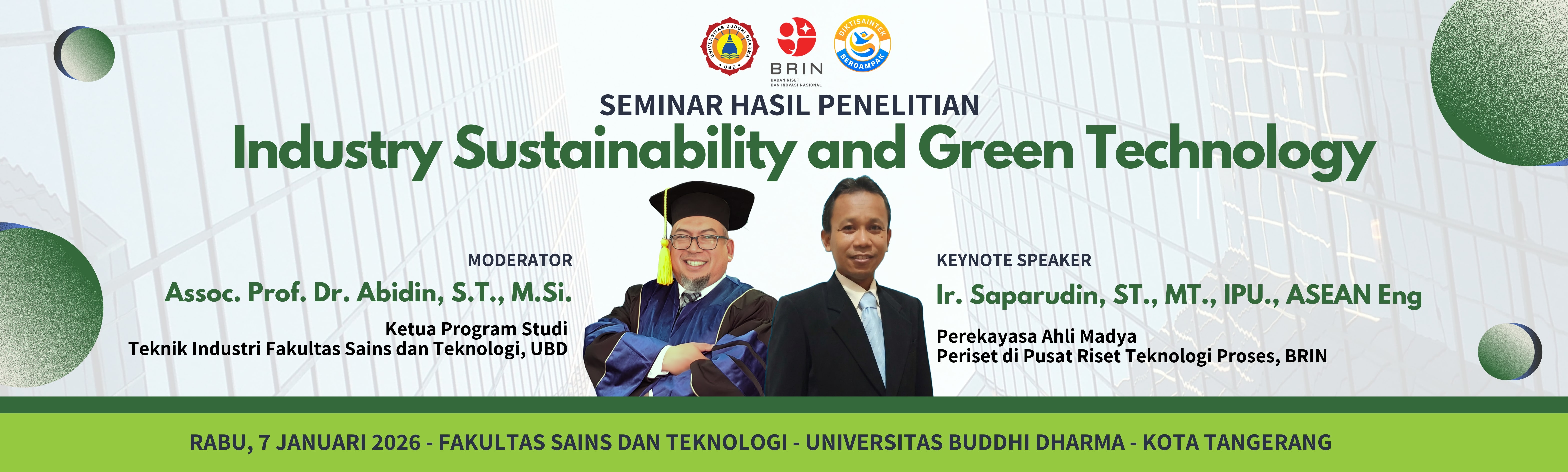 Seminar Hasil Penelitian Mahasiswa Fakultas Sains dan Teknologi