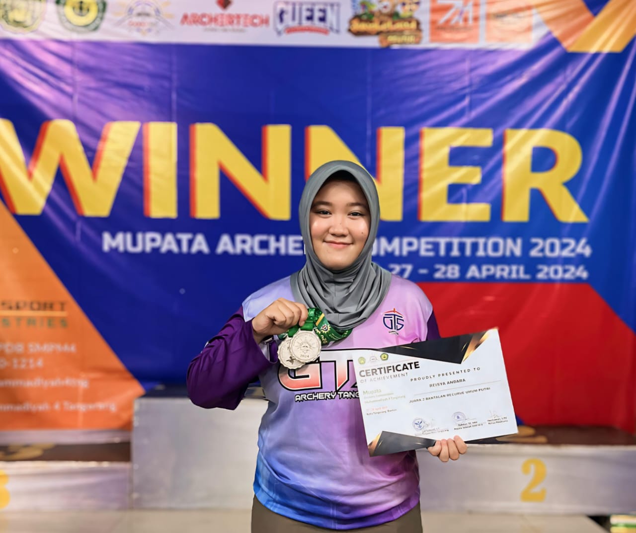 Reisya Andara Raih Juara 2 di Muhammadiyah 4 Tangerang Archery Competition 2024