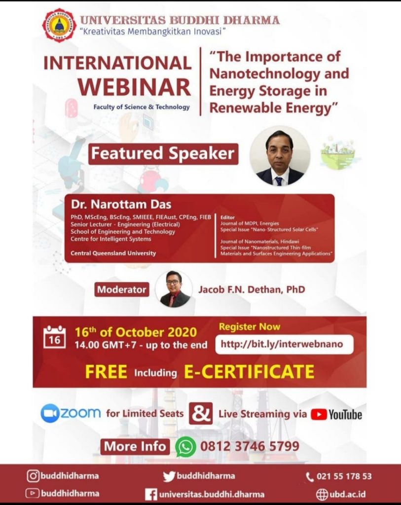 [International Webinar] The Importance of Nanotechnology and Energy Storage in Renewable Energy