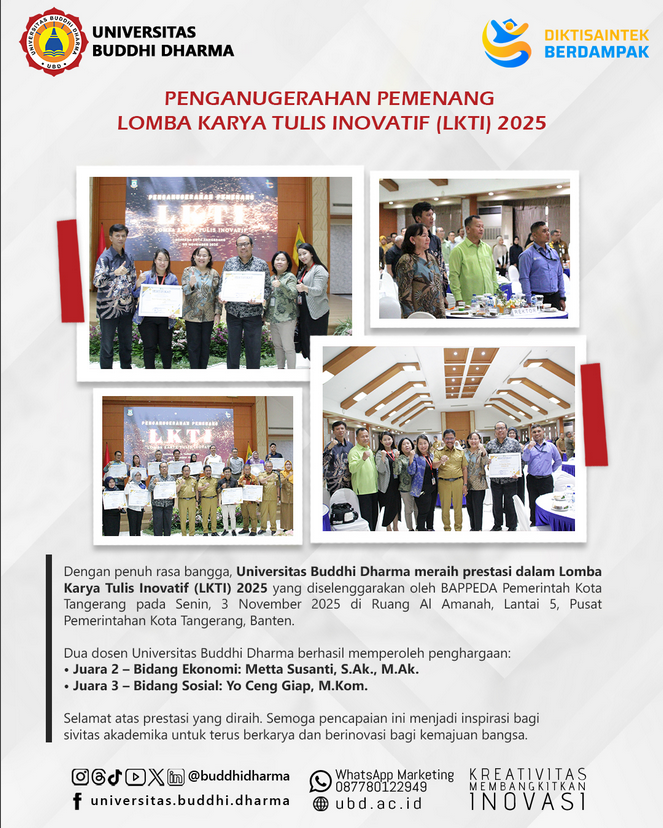 Penganugerahan Pemenang Lomba Karya Tulis Inovatif 2025