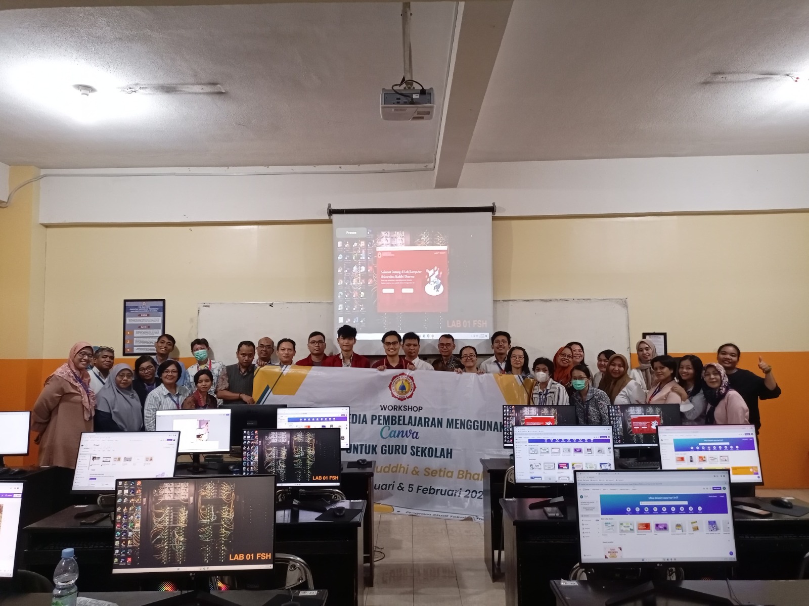 PELATIHAN MEDIA PEMBELAJARAN MENGGUNAKAN CANVA UNTUK GURU SEKOLAH PERGURUAN BUDDHI DAN SETIA BHAKTI