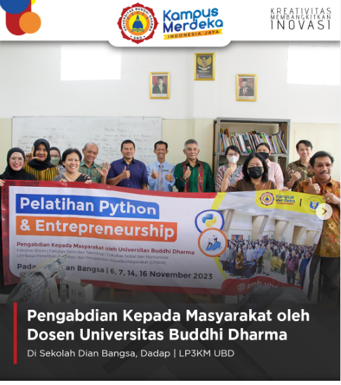 KEGIATAN PENGABDIAN KEPADA MASYARAKAT OLEH DOSEN UNIVERSITAS BUDDHI DHARMA